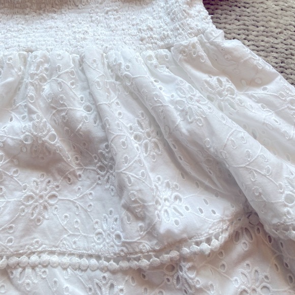 Melissa Odabash Keri Cover-Up Eyelet Mini Dress White Small - Picture 4 of 6